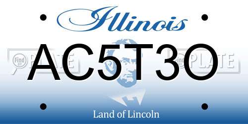 AC5T3O Illinois License Plate