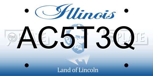 AC5T3Q Illinois License Plate