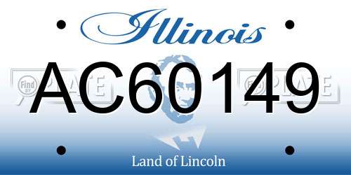 AC60149 Illinois License Plate