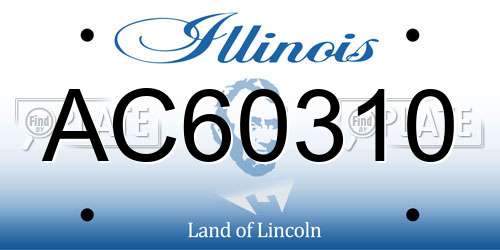 AC60310 Illinois License Plate