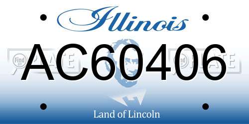 AC60406 Illinois License Plate