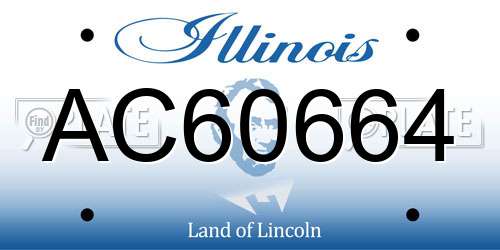 AC60664 Illinois License Plate