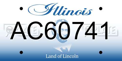 AC60741 Illinois License Plate