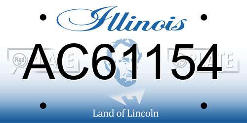 AC61154 Illinois License Plate