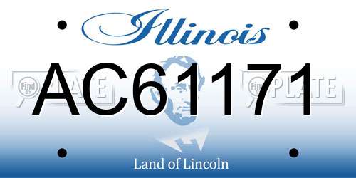 AC61171 Illinois License Plate