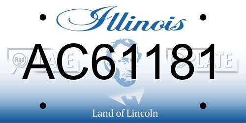 AC61181 Illinois License Plate