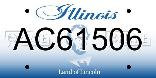 AC61506 Illinois License Plate
