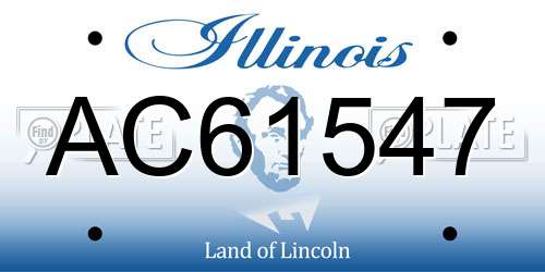 AC61547 Illinois License Plate