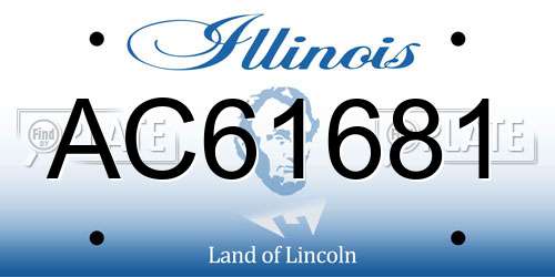 AC61681 Illinois License Plate
