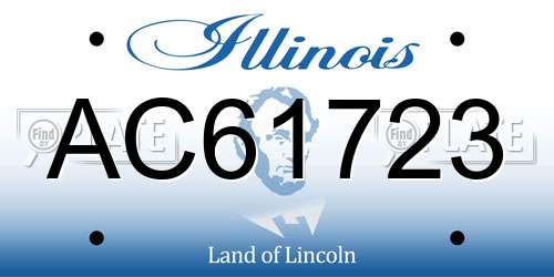 AC61723 Illinois License Plate