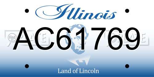 AC61769 Illinois License Plate