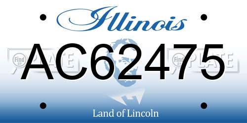 AC62475 Illinois License Plate