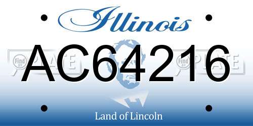 AC64216 Illinois License Plate