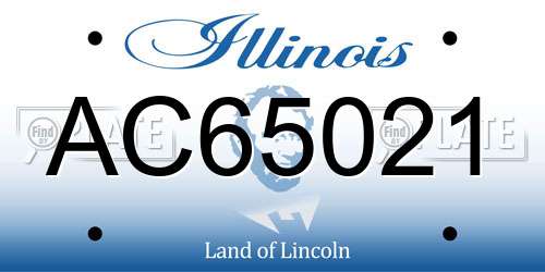 AC65021 Illinois License Plate