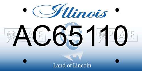 AC65110 Illinois License Plate
