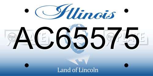 AC65575 Illinois License Plate