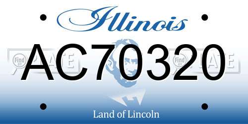 AC70320 Illinois License Plate