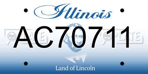 AC70711 Illinois License Plate