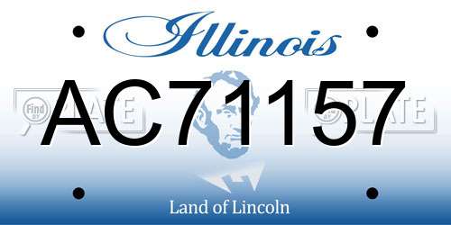 AC71157 Illinois License Plate