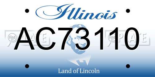 AC73110 Illinois License Plate