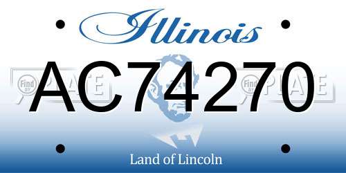 AC74270 Illinois License Plate