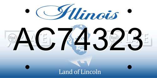 AC74323 Illinois License Plate