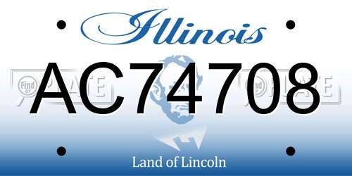 AC74708 Illinois License Plate