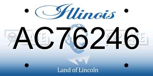 AC76246 Illinois License Plate