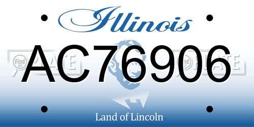 AC76906 Illinois License Plate