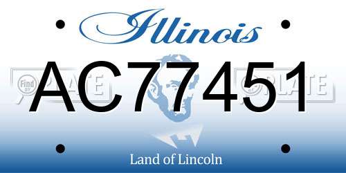 AC77451 Illinois License Plate