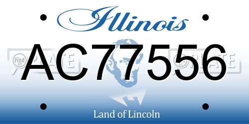 AC77556 Illinois License Plate