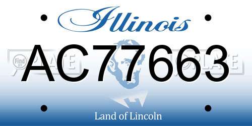 AC77663 Illinois License Plate