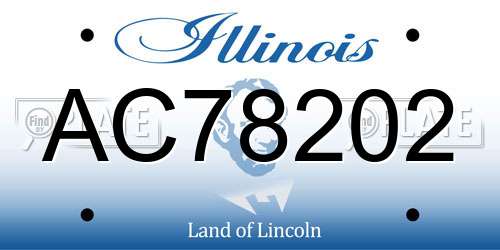 AC78202 Illinois License Plate