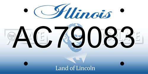 AC79083 Illinois License Plate