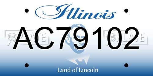 AC79102 Illinois License Plate