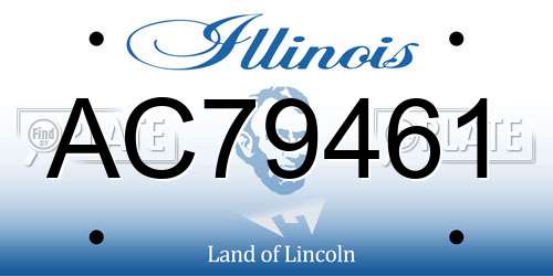 AC79461 Illinois License Plate