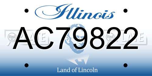 AC79822 Illinois License Plate