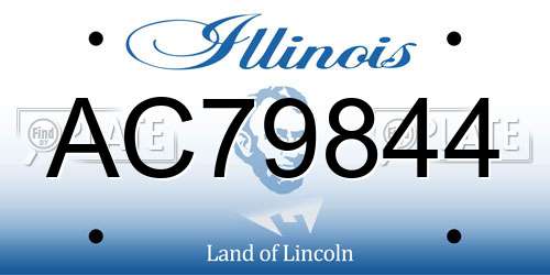 AC79844 Illinois License Plate