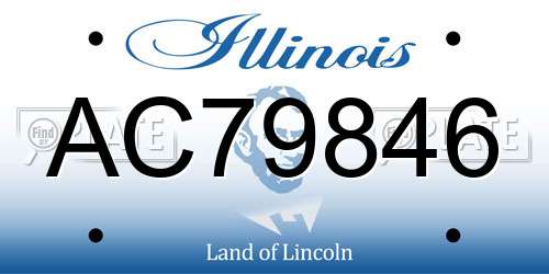 AC79846 Illinois License Plate