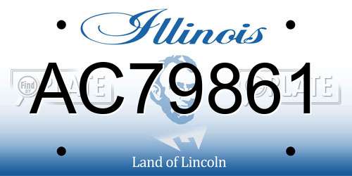 AC79861 Illinois License Plate