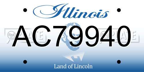 AC79940 Illinois License Plate