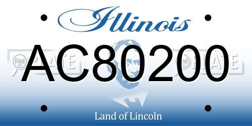 AC80200 Illinois License Plate
