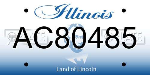 AC80485 Illinois License Plate