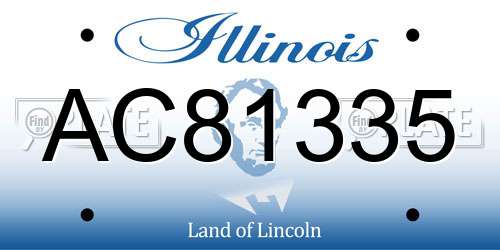 AC81335 Illinois License Plate