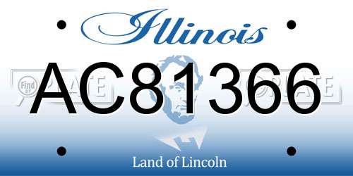 AC81366 Illinois License Plate
