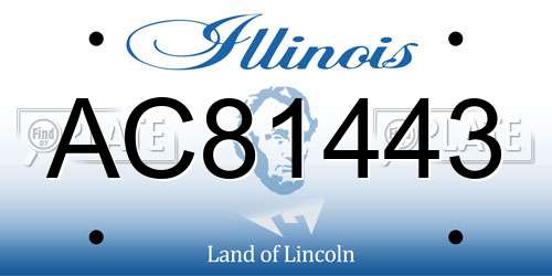 AC81443 Illinois License Plate