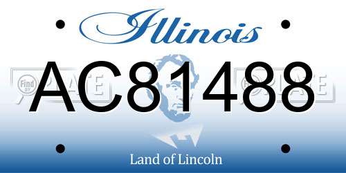 AC81488 Illinois License Plate
