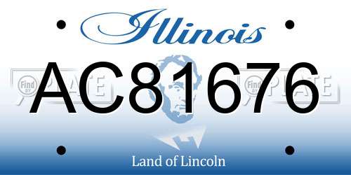 AC81676 Illinois License Plate