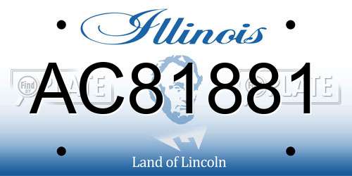 AC81881 Illinois License Plate