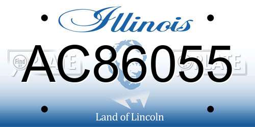 AC86055 Illinois License Plate